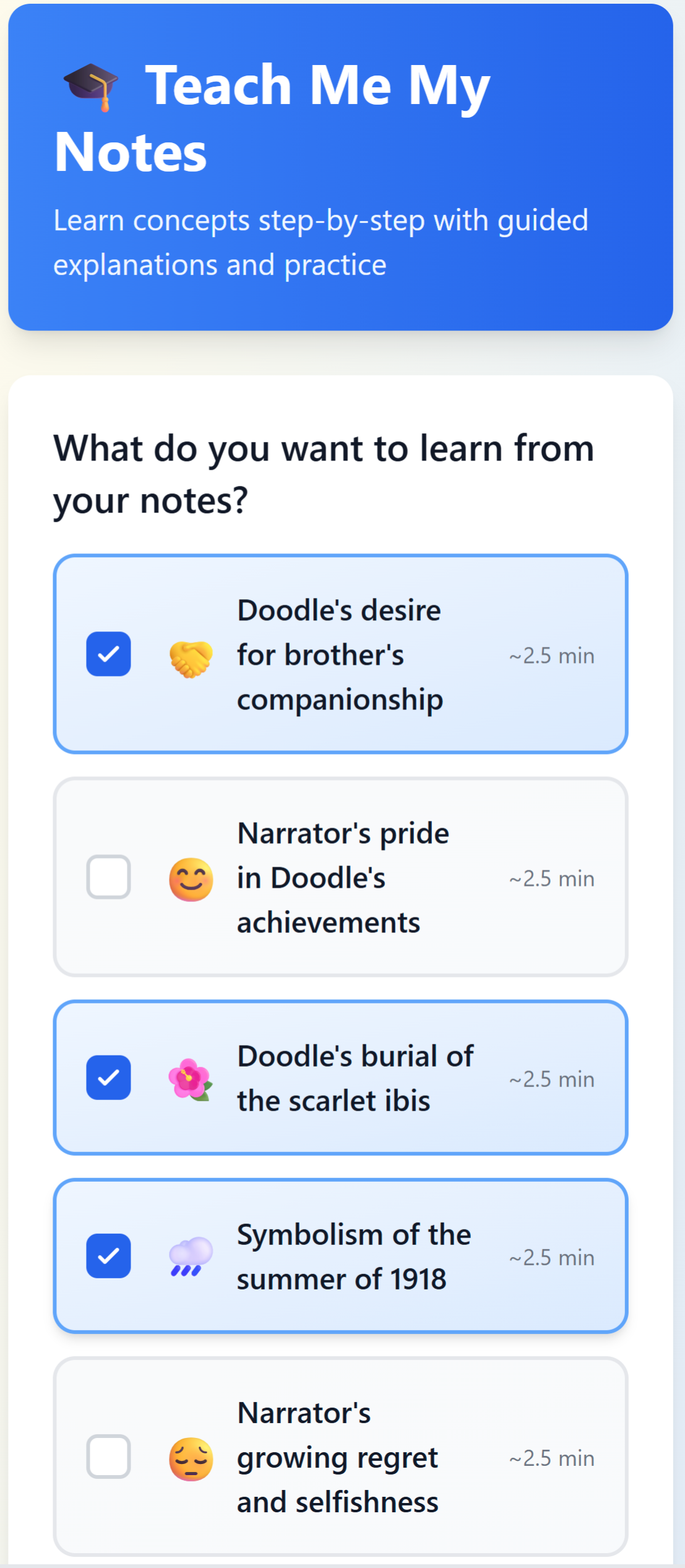 Select What to Learn